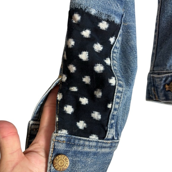 MADEWELL Boho American Flag Embellished Jean Jacket Size XS -- GORGEOUS!!! - Picture 4 of 11